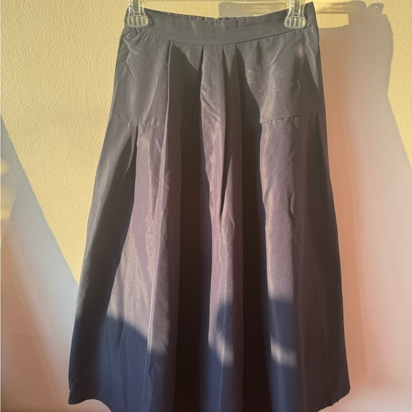 SHEIN Gray Brown Midi A-line Pleated Skirt - Picture 1 of 1